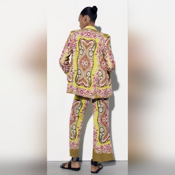 Zara Linen Paisley Pants (XS) - Picture 5 of 10